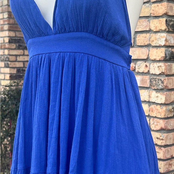 Lovely Day Cobalt Blue Halter Dress - Picture 3 of 5